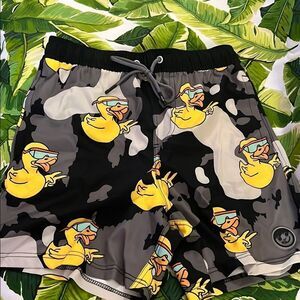 Neff Men's Swim Board Shorts with Duck Print